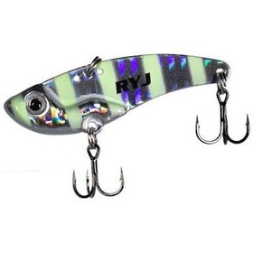 Resim Ryuji Mirror Vib 5.6cm 15gr Vibrasyon Jig Yem Zebra Glow 