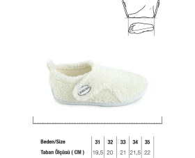 Resim Gezer Kışlık Kız Çocuk Peluşlu Rahat Taban Cırt Cırtlı Ayarlanabilir Ev Okul Kreş Panduf Ayakkabı 