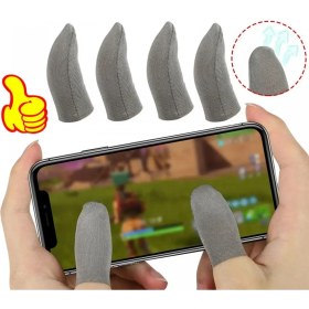 Resim Gümrük Bey N1 Gümüş Fiber Ultra Hassas Kaydırmaz Nefes Alan E-Spor Pubg Oyun Parmak Eldiveni + Taşıma Kutusu 