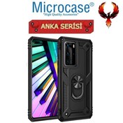 Resim Microcase Huawei P40 Anka Yüzük Standli Kilif - Siyah 446837389 
