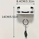 Resim Çok Renkli (Sarı/Beyaz/Mavi/Kırmızı) Araba Anahtarlık Organizatörü - Ağır Hizmet Tipi Plastik Anahtar Saklama, Zincir Kancalı, Yer Tasarrufu Sağlayan Giriş Yolu, Ofis veya Ev Dekoru - Araç Anahtarı, Ev ve Ofis Uyumlu - Kolay Kurulum, Şık Duvar Montajı, Pürüzsüz Yüzey, Düzenli Yaşam 