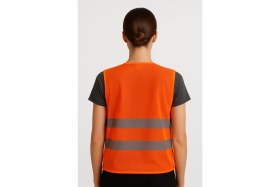 Resim Altınmakas Reflektörlü Fosforlu Turuncu Iş Güvenliği Işçi Yeleği 