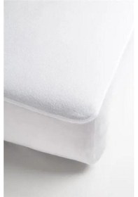 Resim Bebesi 60x120 Cm Bebe Pamuklu Fitted Alez Sıvı Geçirmez Beyaz 