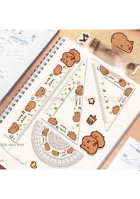 Resim 4 Adet/takım Yaratıcı Akrilik Cetveller Çizim Araçları Sevimli 