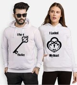 Resim Tshirthane Heart Key Sevgili Kombinleri Kapüşonlu Kombini 