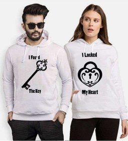 Resim Tshirthane Heart Key Sevgili Kombinleri Kapüşonlu Kombini 