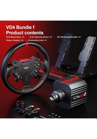 Resim Vd4 Bundle F Direct Drive Direksiyon Seti 4 Nm Sabit Tork Gücü W As Simit Ve Hall-effect Pedal Dahil Pc Uyumlu Sim Racing 