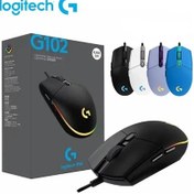 Resim Logitech G102 Fare Usb Kablolu Oyun Faresi 8000 Dpı Gökkuşağı Optik Efekt Mavi M221 