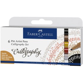 Resim Faber Castell Pitt Çizim Kalemi Kaligrafi Seti 6lı 