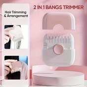 Resim 1 Adet Çift Taraflı Saç Kesme Taranası - 2'si 1 Arada Taşınabilir Perçem Düzeltici & Evcil Hayvan Bakım Aleti, Çocuklar, Evcil Hayvanlar ve Ev Kullanımı İçin ABS Plastik Çok Fonksiyonlu Saç Tarak, Şık Estetik Tasarım, Ergonomik Yapı, İnce Diş Düzenlemesi 