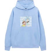 Resim VENHENA Rick Morty Bebe Mavi Kapüşonlu Sweatshirt Hoodie 