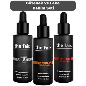 Resim the fair. Cilt Tonu Eşitleyici Arbutin Serum 30 ML + Peel Bright Ahabha Yenileyici ve Canlandırıcı Serum 30 ML + Vitamin C Aydınlatıcı Serum 30 ML 