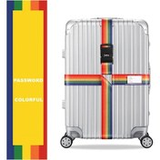 Resim Queenshow Anti-hırsızlık Bagaj Kemeri - Çapraz Askılı, Şifre Ayarlanabilir Bavul Kemerleri Whıte 