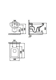 Resim Creavit Sphinx Asma Klozet Sp320 Kapak Hariç 