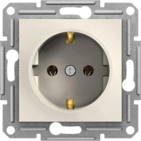 Resim Mena Rise Electric Asfora Krem Çerçevesiz Topraklı Priz EPH2970123 