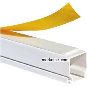 Resim Mutlusan 60X40 Mm Yapışkan Bantlı Beyaz Kablo Kanalı 40 Metre 