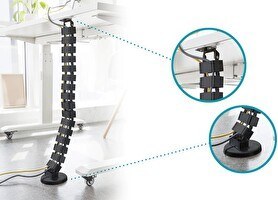 Resim Digitus Ayarlanabilir Uzunluğa Sahip Esnek Kablo Hattı Siyah 