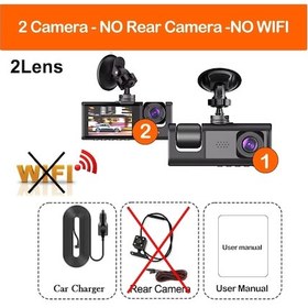 Resim 2/3 Lens Wifi Dash Cam1080p Hd Kanal Dikiz Kamera Video Kaydedi Gecesi X01-nowıfı-2cam None 