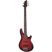 Resim Schecter C-5 Custom Bas Gitar (Trans Crimson Stain) 