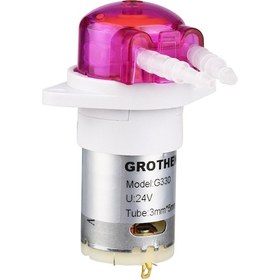 Resim Aubyhe Mikro Peristaltik Pompa Dc 24v Sabit Akışlı Gıda Grubu Silikon Boru 3 5mm Dairesel Su Hattı Kırmızı 