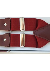 Resim Bordo Pantolon Askısı Bay & Bayan 3.5 Cm Genişliğinde Bordo 