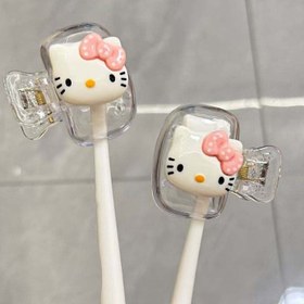 Resim Sanrio Hello Kitty Diş Fırçası Tutucu için 2 adet - Sevimli Seyahat Kılıfı, Diş Fırçanızı Korur & Şıklaştırır, Ev ve Seyahat İçin Gerekli, DIY Kitty Diş Fırça Kılıfına İhtiyacınız Var 