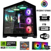 Resim Xaser Sword X50 R7-5700X 32 GB 1 TB SSD 8 GB RTX5060 Masaüstü Oyuncu Bilgisayarı 