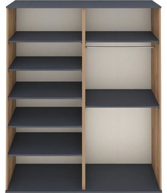 Resim Hyperion Gardrop 7 Raflı 2 Askılı 176x44x221 Çam-antrasit Antrasit 