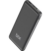 Resim Bix BXPB107 10000MAH 20W Pd Type-C ve Usb-A Scp 22.5W Qc 3.0 18W Çift Çıkışlı LED Ekranlı Powerbank Siyah 