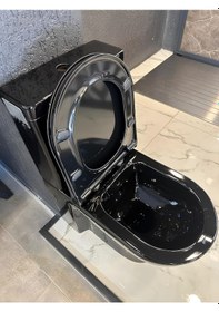 Resim Modern Duvara Sıfır Siyah Klozet Takımı 