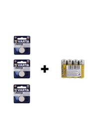 Resim Varta 6032 CR2032 3V Elektronik Lityum Pil 3'lü + Superlife AA Kalem Pil 4'lü 