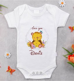 Resim Bitmeyenkartus Bk Kids Isimli Bebek Body Zıbın - Model 15 Beyaz 