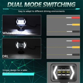Resim CelestialCo 4.5 Inç LED Işık Pods Offroad LED Sürüş Işığı 80W 8000LM Spot Işık Dönüşü Sinyali Işık Iş Işığı Kamyon Atv Utv Için (Yurt Dışından) 