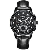 Resim Sones Bınbond B5552 Aydınlık Çok Fonksiyonlu İş Takvimi Kuvars Saat Beyaz Çelik-siyah 