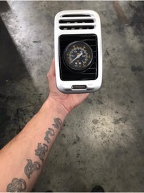 Resim 3dbaydesign Honda Civic Vtec 2 Kalorifer Izgarası Turbo Ve Air Süspansiyon Saati Pod’u 