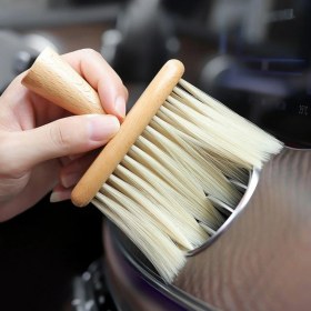 Resim Çerçici Ev Araç Için Ahşap Saplı Yumuşak Kıllı Temizlik Toz Alma Fırçası 