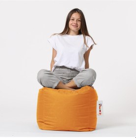 Resim Earmut-Magaza Earmut Kare Puf 45X45 Turuncu 