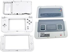 Resim Sınırlı Gri New3DSXL Ekstra Konut Case Kabukları SFC 5 ADET Set Değiştirme, Yeni 3DS New3DS XL LL 3DSXL 3DSLL Konsolu, SNE NES Edition Dış Muhafaza A B C D E Beş Yüz Kapak Plakaları 