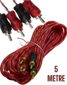 Resim Sunask Sn-rca 5m 5 Metre Amfi Rca Kablo Tetik Kablolu Amfi Kablo 5 Metre 1. Sınıf Kalite Ben Audıo 