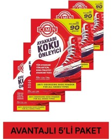 Resim Icemen Ayakkabı Koku Giderici Toz Ayak Bakım Koku Önleyici 5 Adet 