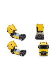 Resim Işıklı Sesli Pilli Metal Çek Bırak Renault Tır - Js1125s Sarı Sarı 