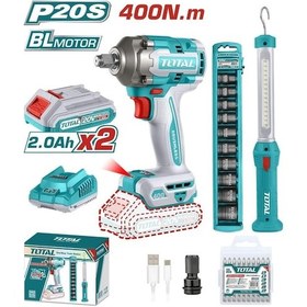 Resim Total TOSLI23048E Darbeli Somun Sıkma Makinesi 400 NM + Askılı Çalışma Işığı Seti 