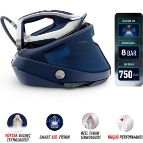 Resim Tefal 8.1 Bar Yüksek Basınçlı Kireç Önleyicili Buhar Kazanlı Ütü - 3000W Turbo Güç, %99.9 Hijyen, Durilium Airglide Taban 