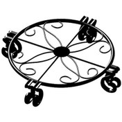 Resim Maiyame Dayanıklı Metal Saksı Askısı, İç Ve Dış Mekan Kullanımı İçin Paslanmaz Büyük Boy Siyah Çiçeklik Standı 