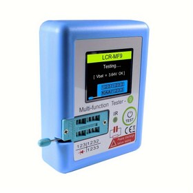 Resim 1 adet LCR-MF9 USB Şarj Edilebilir Dijital LCR Ölçer, Yüksek Hassasiyet 0.01 Doğruluk Çok Fonksiyonlu Test Cihazı, Kondansatörler, Dirençler, Triyaklar için Renkli Ekran, 36V Maksimum Çalışma Voltajı, Plastik Malzeme 
