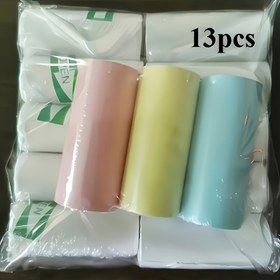 Resim Mini Yazıcı Anlık Kamera Termal Kağıt - 13 Rulo, 5 Kendinden Yapışkanlı Rulo, 3 Renk Termal Rulo, 5 Termal Rulo - Sadece Kağıt, Makine Dahil Değil 