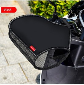 Resim Dianziye Motosiklet Ve Elektrikli Araçlar İçin Yazlık Uv Koruma, Su Geçirmez Ve Isı Yalıtımı El Tutucu Kılıfı Siyah, Tek Boyut 