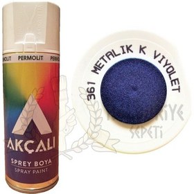 Resim Akçalı Metalik Koyu Viyolet Mor simli Sprey Boya 400 ML - 361 