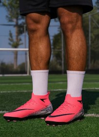 Resim Çoraplı Krampon Futbol Ayakkabı Pembe 