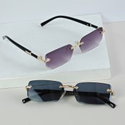 Resim 2 adet Y2K Minimalist Metal Çerçeve Moda Gözlük - Çerçevesiz Dekoratif Gözlük, PC Lens Malzemesi, Menteşeler, Erkekler ve Kadınlar için, Parti ve Günlük Giyim, Şık Gözlükler, Y2K Moda Gözlükleri 